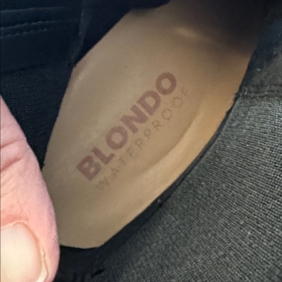 Blondo Dakota Black Leather Ankle Waterproof Boots with Chunky Lug Sole Size 7.5 - Picture 9 of 9